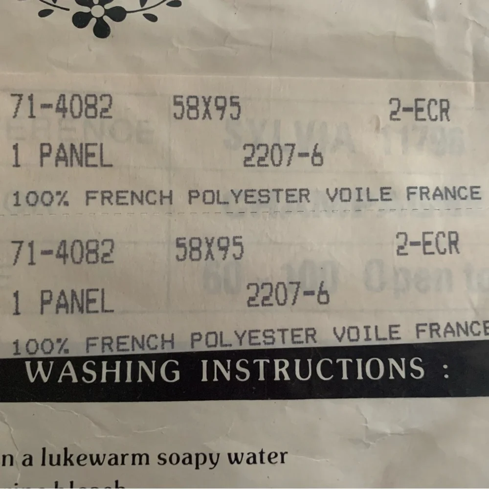 KARPEL Vintage embroided valances/ JP panels (2) each NIB unopened